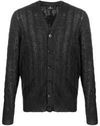 Etro - Cable-knit Cashmere Cardigan - Lyst