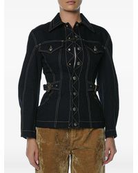 Versace Jeans Couture - Veste En Jean À Boucle - Lyst