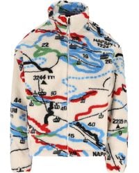 Napapijri - Graphic-Print Fleece Jacket - Lyst