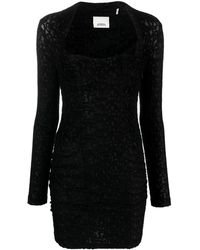 Isabel Marant - Dilia Lace-Embroidered Long-Sleeve Minidress - Lyst
