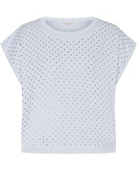 Philosophy Di Lorenzo Serafini - Rhinestone-embellished Cotton T-shirt - Lyst