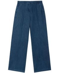 Brooks Brothers - Wide-Leg Twill Trousers - Lyst