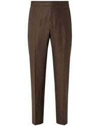 ZEGNA - Button Elasticated Trousers - Lyst