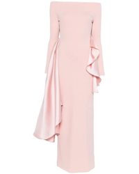 Solace London - Ruffled Long Sleeve Maxi Dress - Lyst