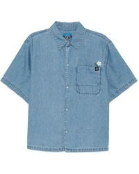 SPORT b. by agnès b. - Floral-Embroidered Short-Sleeve Shirt - Lyst