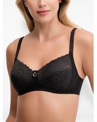 Chantelle - Sublime Lace-Overlay Logo-Charm Bra - Lyst