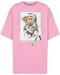 Moschino - T-Shirt mit Teddy - Lyst