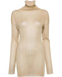 Fabiana Filippi - Lurex-Detail Sheer Jumper - Lyst