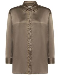 Pierre Louis Mascia - Chemise En Soie Mutka À Liserés Contrastants - Lyst