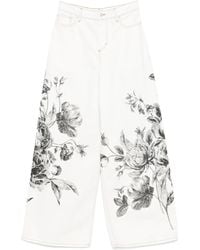 Erdem - Jeans Flores Crudo - Lyst