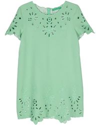 Ermanno Scervino - Embroidered Cut-out Mini Dress - Lyst
