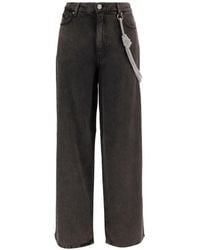 Pinko - Jeans Verfraaid Met Knoop - Lyst