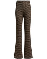 Etro - Fit-And-Flare Jacquard Trousers With Micro Diamond Motif - Lyst