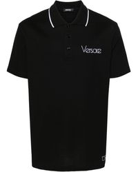 Versace - Polo à logo brodé - Lyst