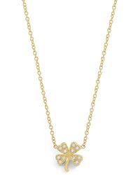 Jennifer Meyer - Mini Clover Diamond Necklace - Lyst