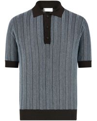 Ferragamo - Hombre Polo De Rayas Verticales Gris - Lyst