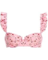 Agua Bendita - Kiwi Playa Ruffled Underwired Bikini Top - Lyst