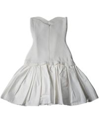 alexis blanc floral embroidered pleated hem mini dress Alexis Blanc Floral Embroidered Pleated-Hem Mini Dress - Ivory