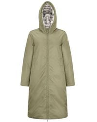 K-Way - Hooded Logo-Patch Coat - Lyst