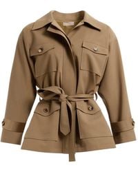 Elie Saab - Belted Multi-Pocket Jacket - Lyst