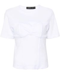 FEDERICA TOSI - 3d-bra Cotton T-shirt - Lyst