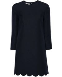 Valentino Garavani - Virgin Wool-Blend Shift Minidress - Lyst