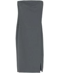 Entire studios - Strapless Midi Dress - Lyst