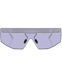 Prada - Sonnenbrille Mit Shield-Gestell - Lyst