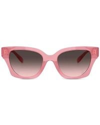 COACH - Quilted-Effect Square-Frame Sunglasses - Lyst