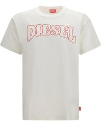 DIESEL - T-Norm-V10 Logo-Embroidered T-Shirt - Lyst