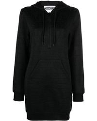 Moschino - Monogram Logo-Print Hoodie Dress - Lyst