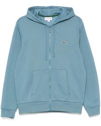 Lacoste - Felpa Con Cappuccio E Zip - Lyst