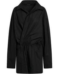 Balenciaga - Shirt-Style Mini Dress - Lyst