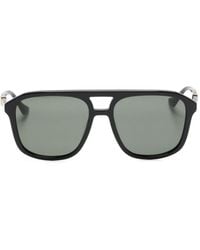 Gucci - Web-detailed Navigator-frame Sunglasses - Lyst