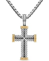 David Yurman - Pendente Chevron Cross - Lyst