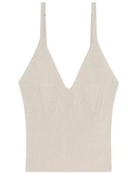 ARMANI EXCHANGE - Haut En Maille Nervurée À Col V - Lyst