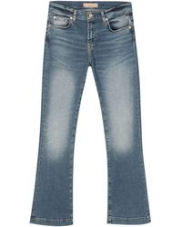 7 For All Mankind - Vaqueros bootcut de talle medio - Lyst