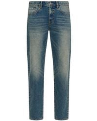 Paul Smith - Slim Tapered-Fit Antique-Wash Crosshatch-Stretch Jeans - Lyst