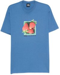 Stussy - Strawberry-Print T-Shirt - Lyst