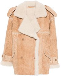 Salvatore Santoro - Double-Breasted Sheepskin Jacket - Lyst