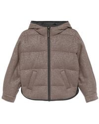 Brunello Cucinelli - Plumífero Con Cremallera - Lyst