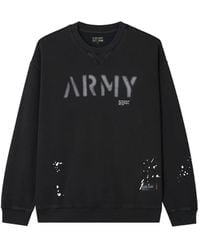 Izzue - Paint-Splatter Logo-Print Sweatshirt - Lyst