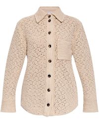 Bottega Veneta - Cotton Crochet Cardigan Shirt - Lyst