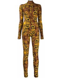 Versace Jeans Baroque Print Jumpsuit - Brown