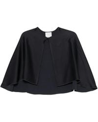 forte_forte - Satin-Finish Cape-Style Shirt - Lyst