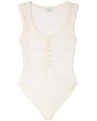Sandro - Body Con Botones De Perlas - Lyst