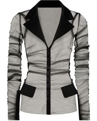 Dolce & Gabbana - Semi-Sheer Tulle Blazer - Lyst