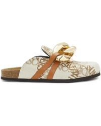 JW Anderson - Chain Logo Grid Mules - Lyst