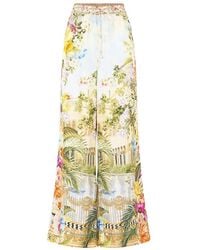 CAMILLA - Floral Print Straight-Leg Trousers - Lyst