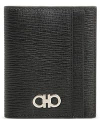 Ferragamo - Gancini-Plaque Textured-Leather Card Holder - Lyst